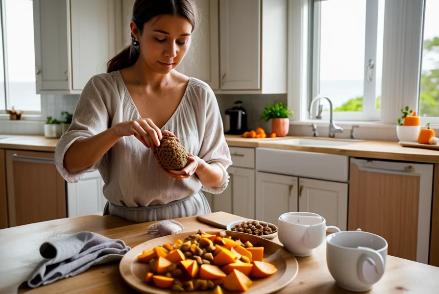 Varios recipientes de vidrio con comida casera para perro preparada para la semana.