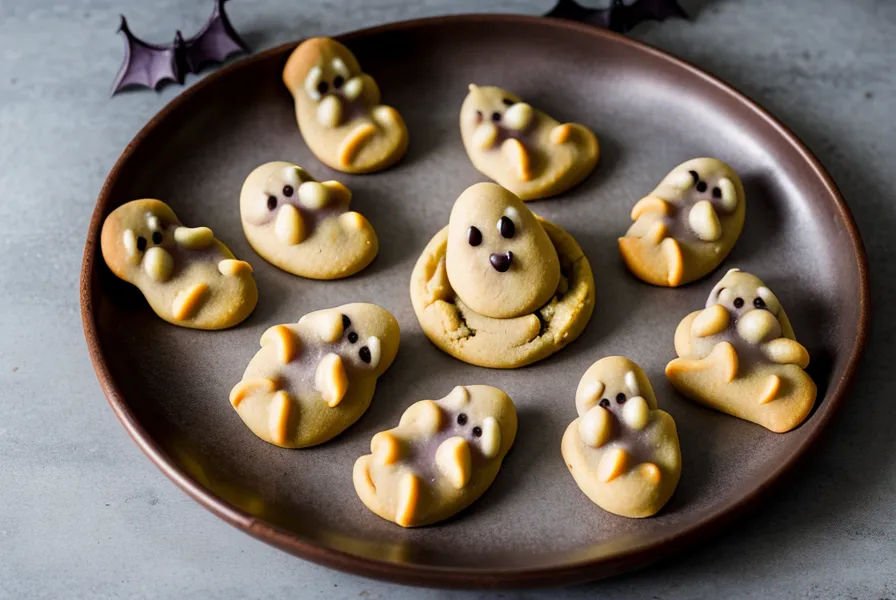 Galletas para perro crudas con formas de Halloween hechas de ingredientes naturales.