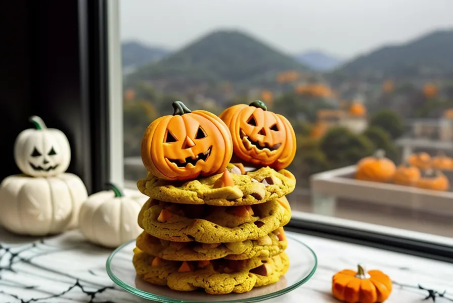 Galletas de Halloween para mascotas guardadas en un recipiente de vidrio hermético.